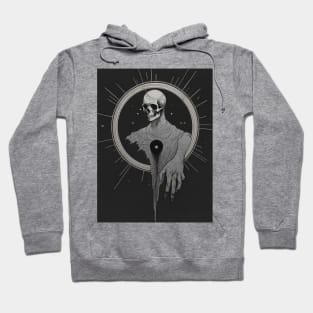 Monotone Illustration of Skull Hoodie